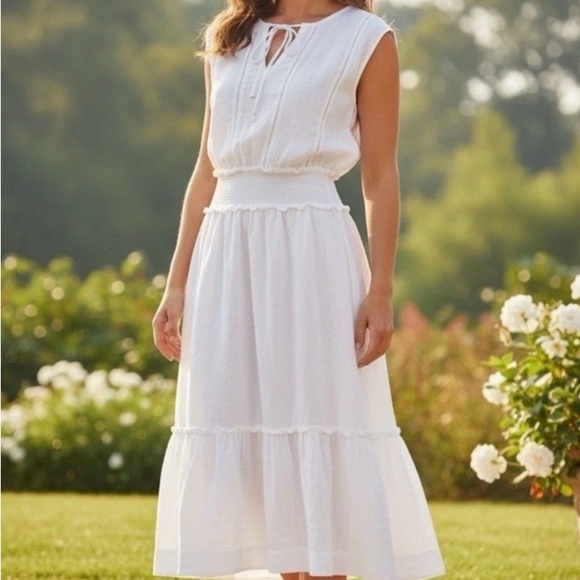 Rails Dresses & Skirts - Rails White Sleeveless Midi Dress